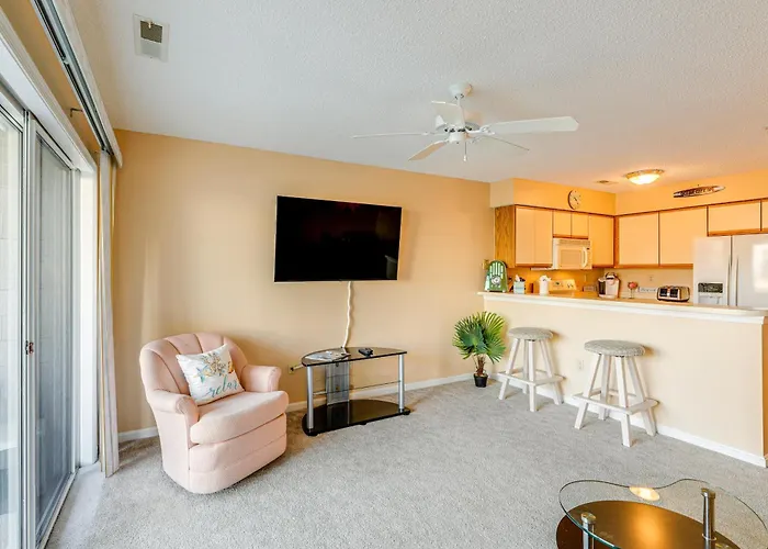 Half Mi To Beach: Bayfront Ocean Condo, Deck Ocean Stadt